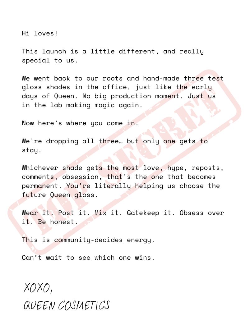TESTER #3 (Micro-Batch Diamond Shimmer Gloss) - Queen cosmetics 