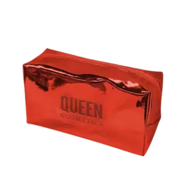 Queen Cosmetics Metallic Red Makeup Bag