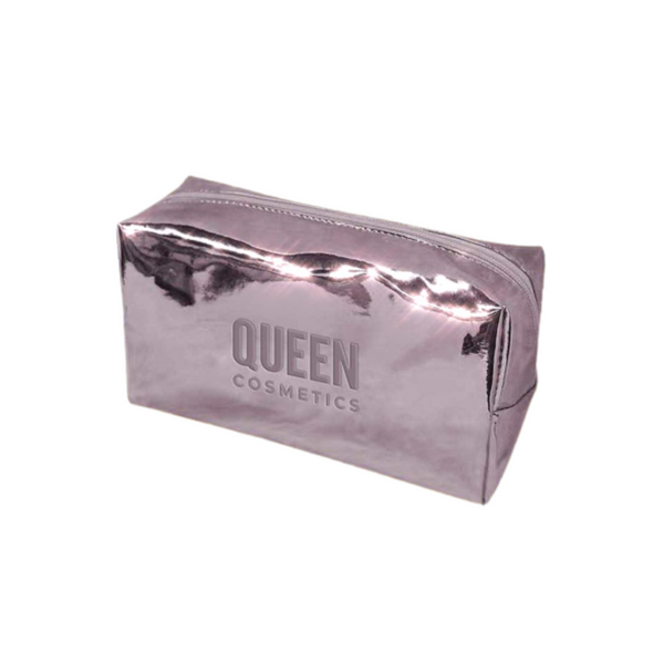 Queen Cosmetics Metallic Pink Makeup Bag - Queen cosmetics 