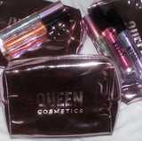 Queen Cosmetics Metallic Pink Makeup Bag - Queen cosmetics 